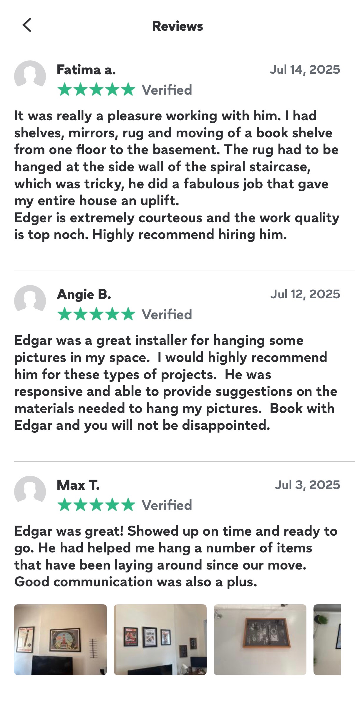 Customer review